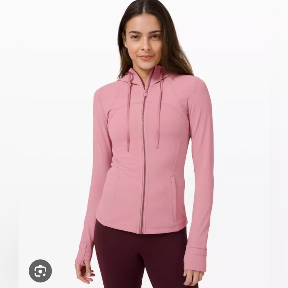 Lululemon hooded Define jacket in coral pink